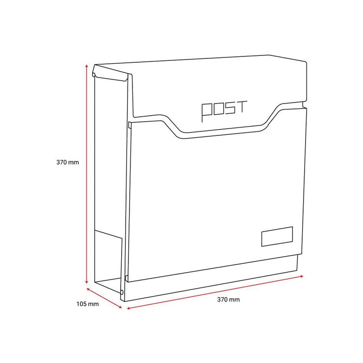 Phoenix Estilo Top Loading Letter Box MB0123KS in Stainless Steel with Key Lock