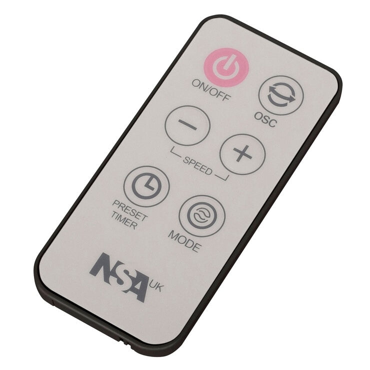 NSA Column Fan With Remote Control in Black, TFDC-60-RC/BK