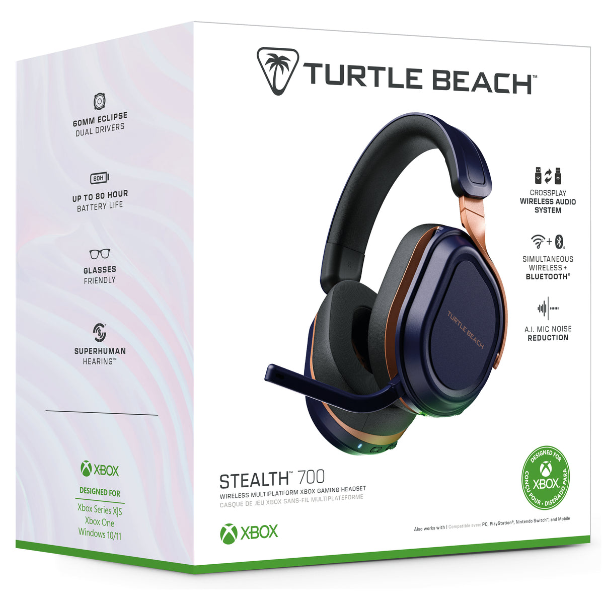 Turtle Beach Stealth 700 Gaming Headset Wired Blue Copper