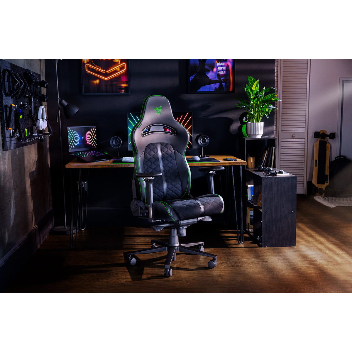 Razer Enki PC Gaming Chair 136 kg Upholstered Green