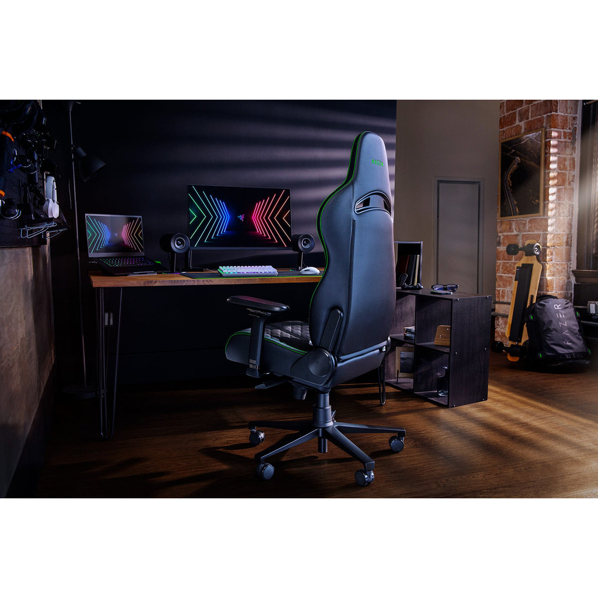 Razer Enki PC Gaming Chair 136 kg Upholstered Green