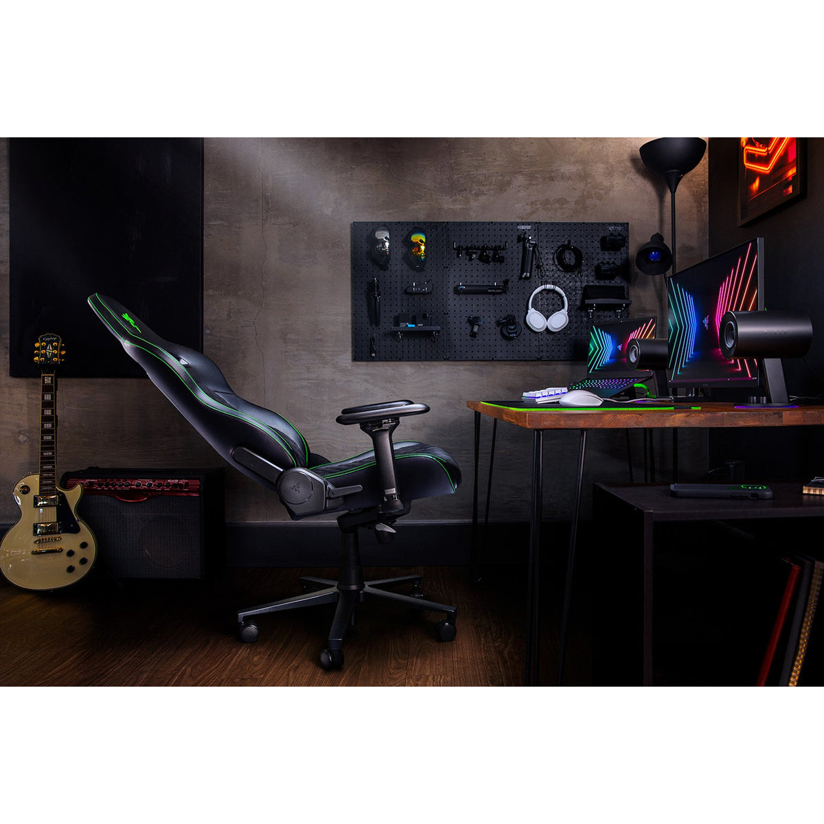 Razer Enki PC Gaming Chair 136 kg Upholstered Green