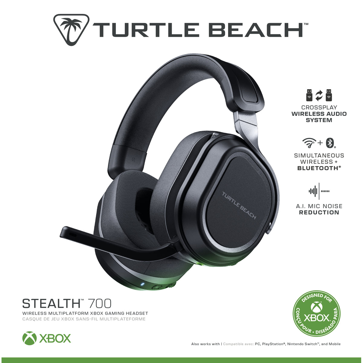 Turtle Beach Stealth 700 Gaming Headset Wired Black Grey