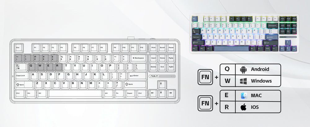 AULA F87 Pro Gasket Mechanical Keyboard