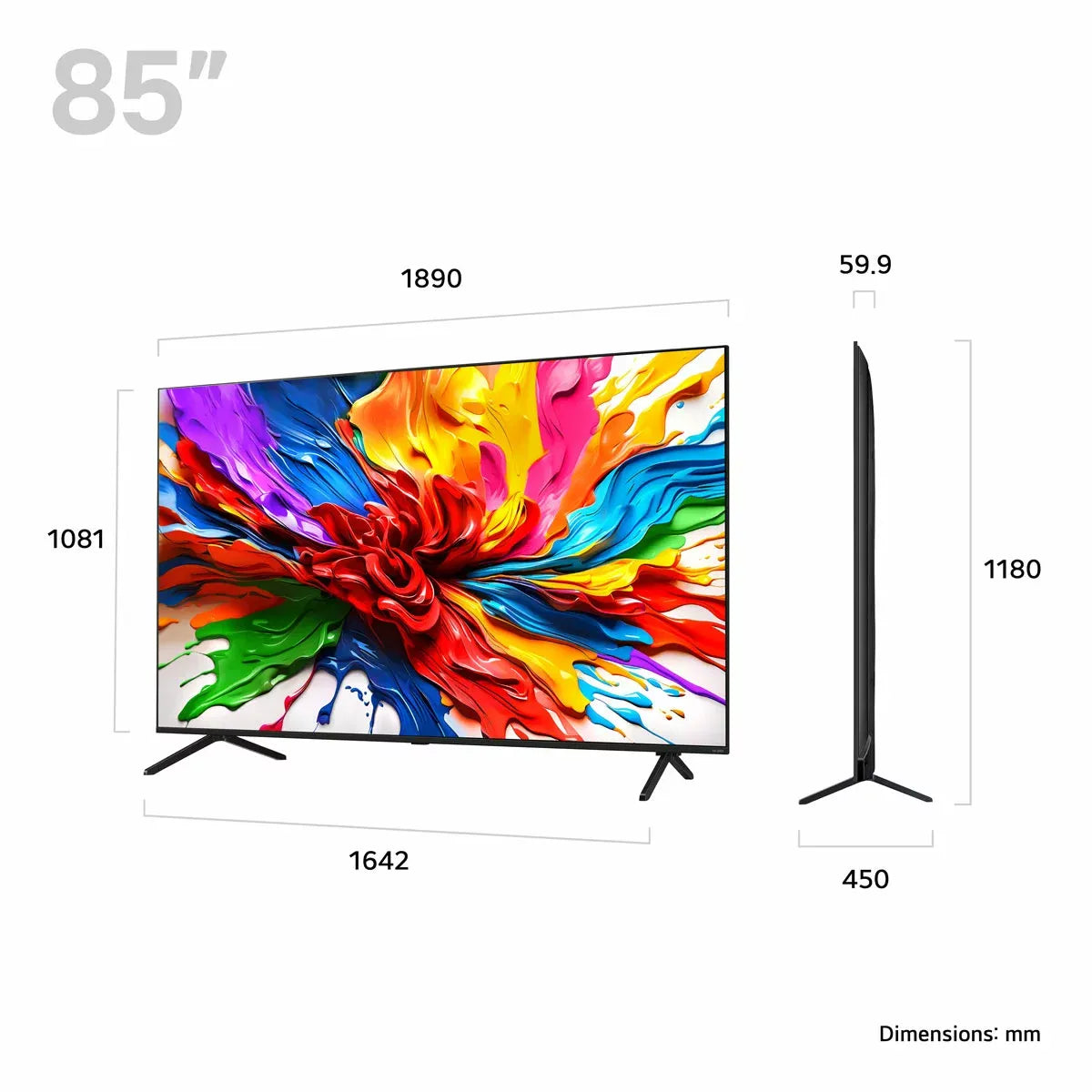 LG 85QNED92A6A 85 Inch QNED 4K Ultra HD Smart TV 5-Year Warranty