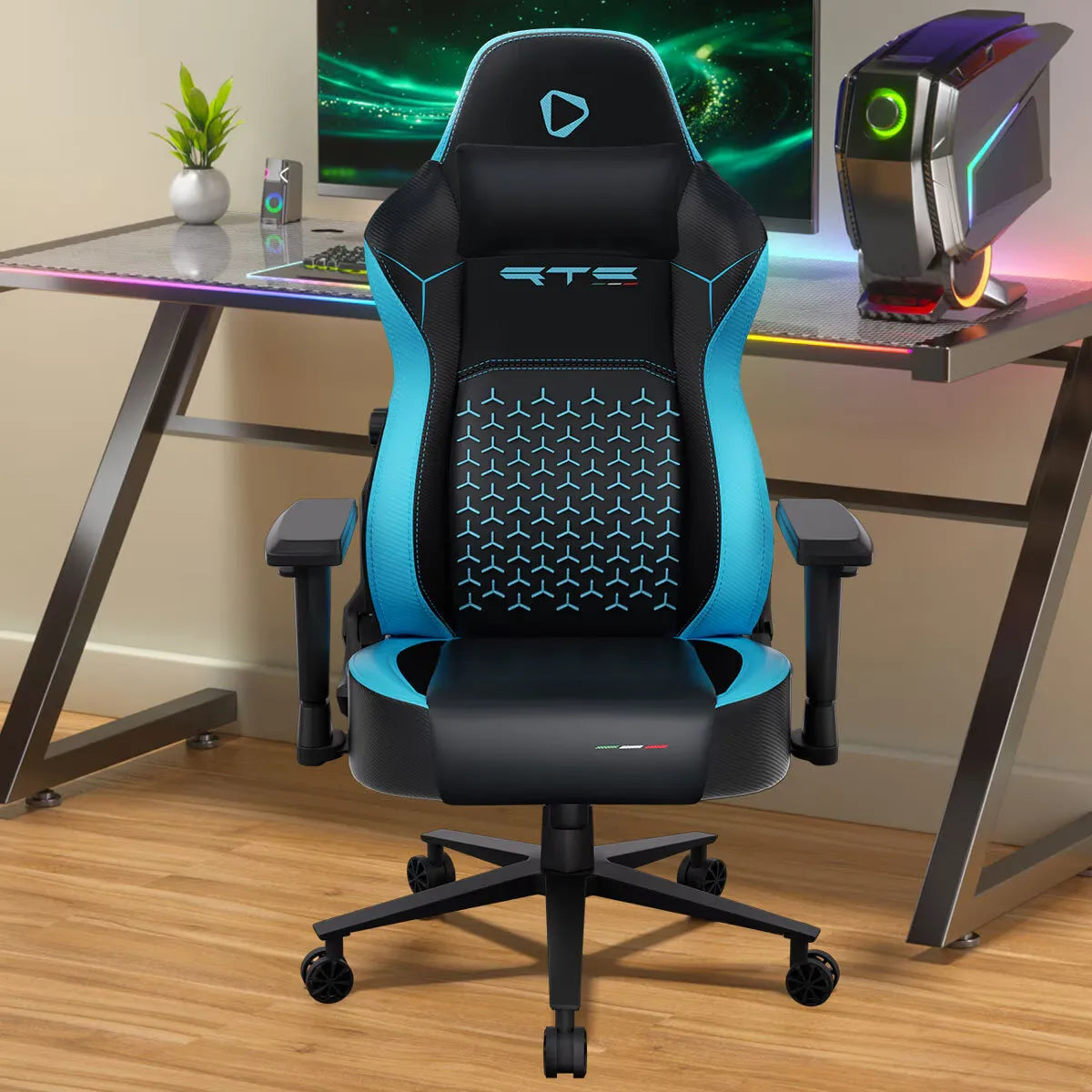 ONEX RTC ErgoGlide Alcantara Gaming Chair Black & Blue