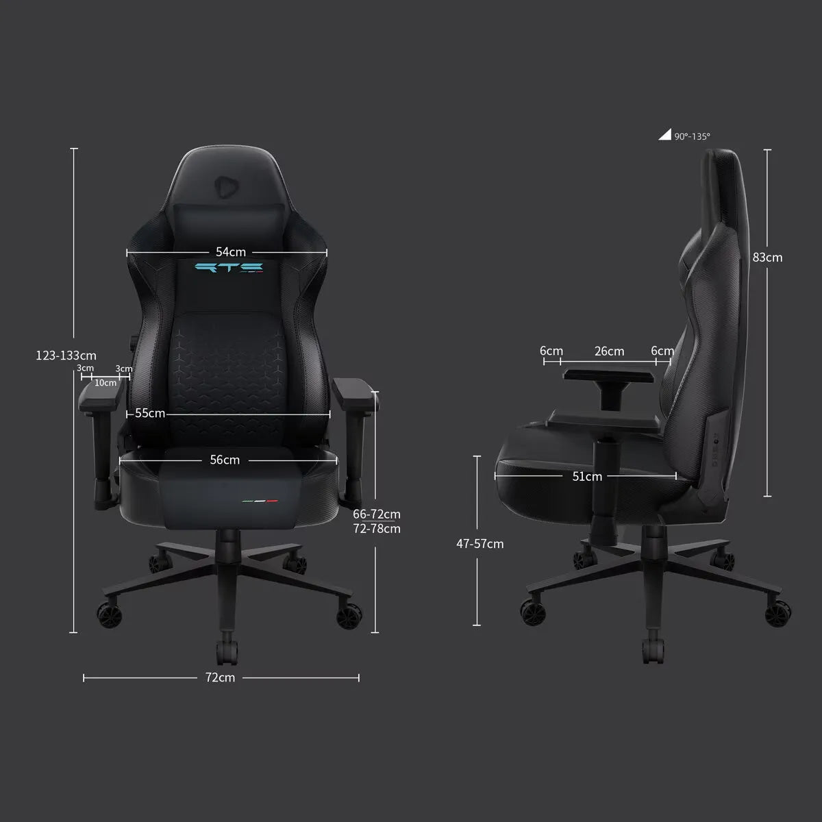 ONEX RTC ErgoGlide Alcantara Gaming Chair Black & Green