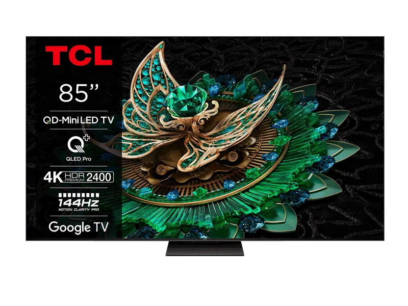 TCL 85 Inch 85Q9BK Mini LED TV 144Hz Quad Core Processor 5 Years Warranty
