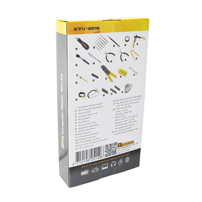 Sprotek 58 Piece Computer & Electronics Repair Tool Kit In A Case (Demagnetized)