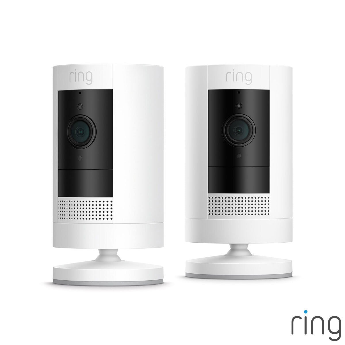 Ring Battery Stick Up Camera in White - 2 Pack