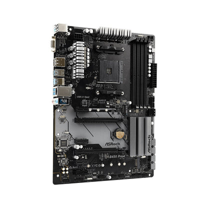ASRock B450 Pro4 R2.0 Super Alloy AMD AM4 Socket Motherboard ATX DDR4 M2 HDMI