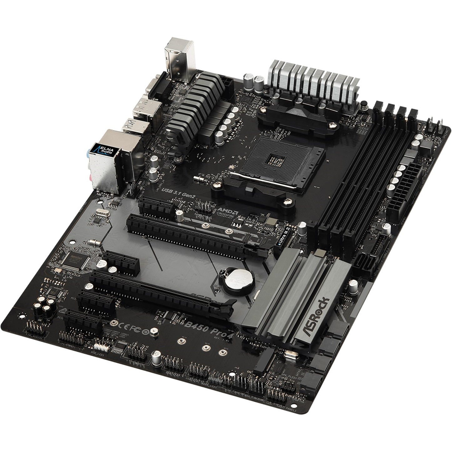 ASRock B450 Pro4 R2.0 Super Alloy AMD AM4 Socket Motherboard ATX DDR4 M2 HDMI