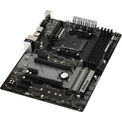 ASRock B450 Pro4 R2.0 Super Alloy AMD AM4 Socket Motherboard ATX DDR4 M2 HDMI