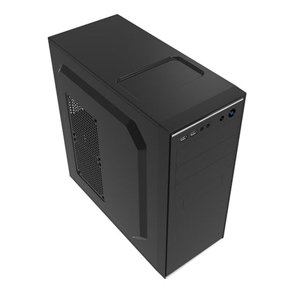 CiT Jet Stream Mid Tower Black Silver PC Case with 500W PSU USB 3.0 USB 2.0