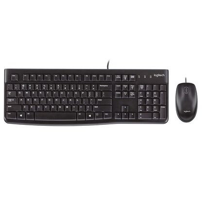 Logitech MK120 Wired Keyboard and Mouse Combo for Windows, QWERTY UK English