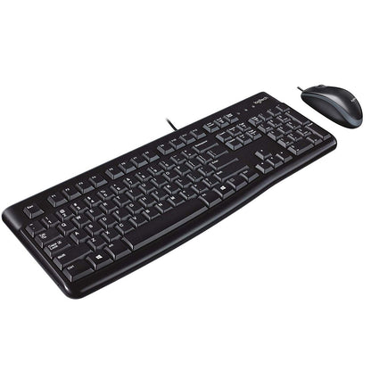 Logitech MK120 Wired Keyboard and Mouse Combo for Windows, QWERTY UK English