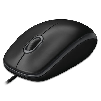 Logitech B100 Wired USB Mouse, 3-Buttons, 1000dpi and Optical Tracking, Black