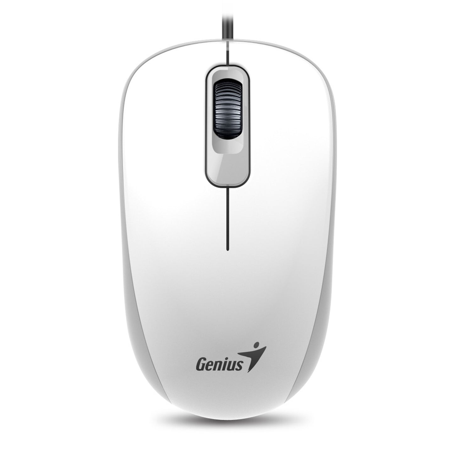 Genius DX-110 Wired USB Mouse, 1000 DPI Optical Tracking, 1.5m Cable, White