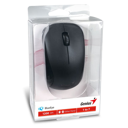 Genius NX-7000 Wireless Mouse, 2.4 GHz with USB Pico Receiver, 1200 DPI, Black