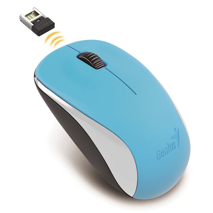 Genius NX-7000 Wireless Mouse, 2.4 GHz with USB Pico Receiver, 1200 DPI, Blue