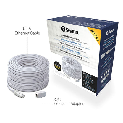 Swann 60m/200ft Network Extension Cable, SWNHD-60MCAT5E-GL