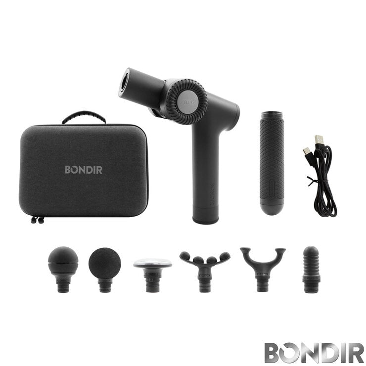 Bondir R2 Pro Relieve with Recover Percussive Massage Gun in Black