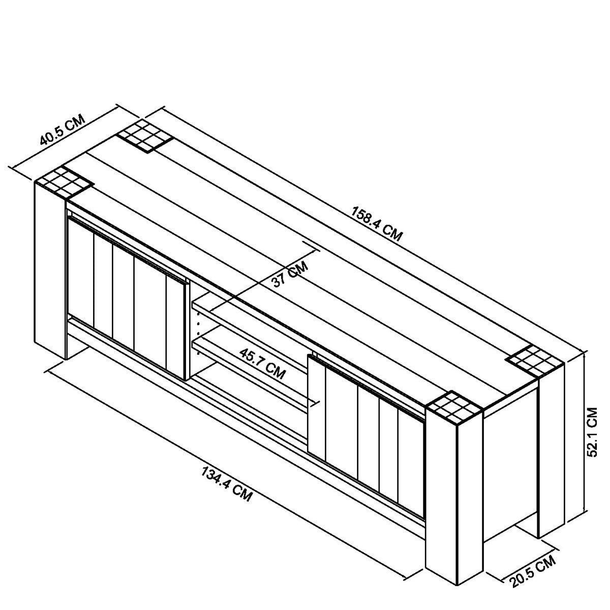 Bentley Designs Sierra Dark Oak Entertainment Unit for TVs up to 65 Inch
