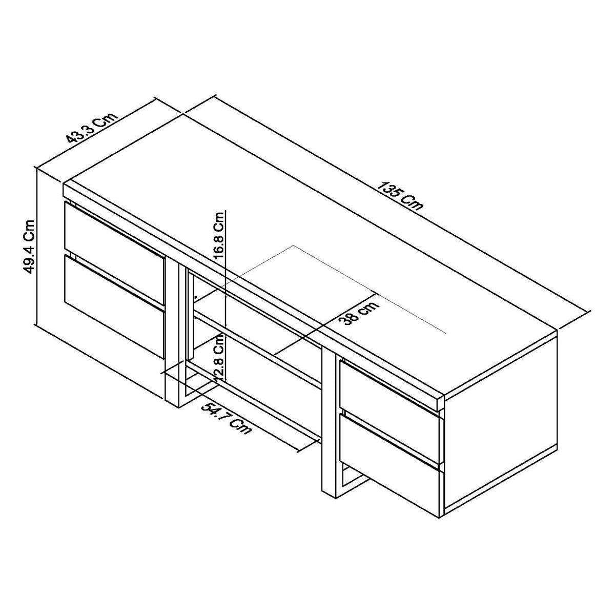 Bentley Designs Tivoli Dark Oak Entertainment Unit for TVs up to 55 Inch