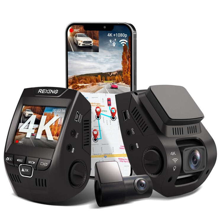 Rexing V1PGW 4K Dual Channel Dash Cam