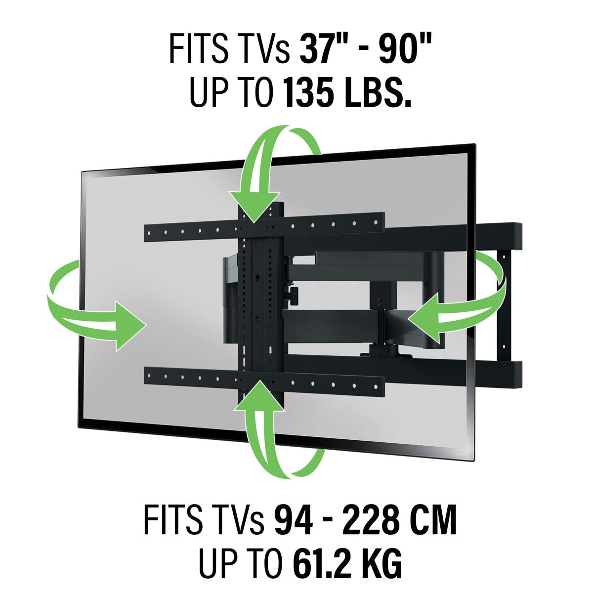 Sanus Preferred 37-90 Inch Full Motion Large TV Wall Mount