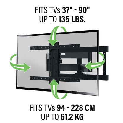 Sanus Preferred 37-90 Inch Full Motion Large TV Wall Mount