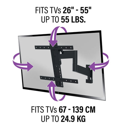 Sanus Preferred 26-55 Inch Full Motion TV Wall Mount
