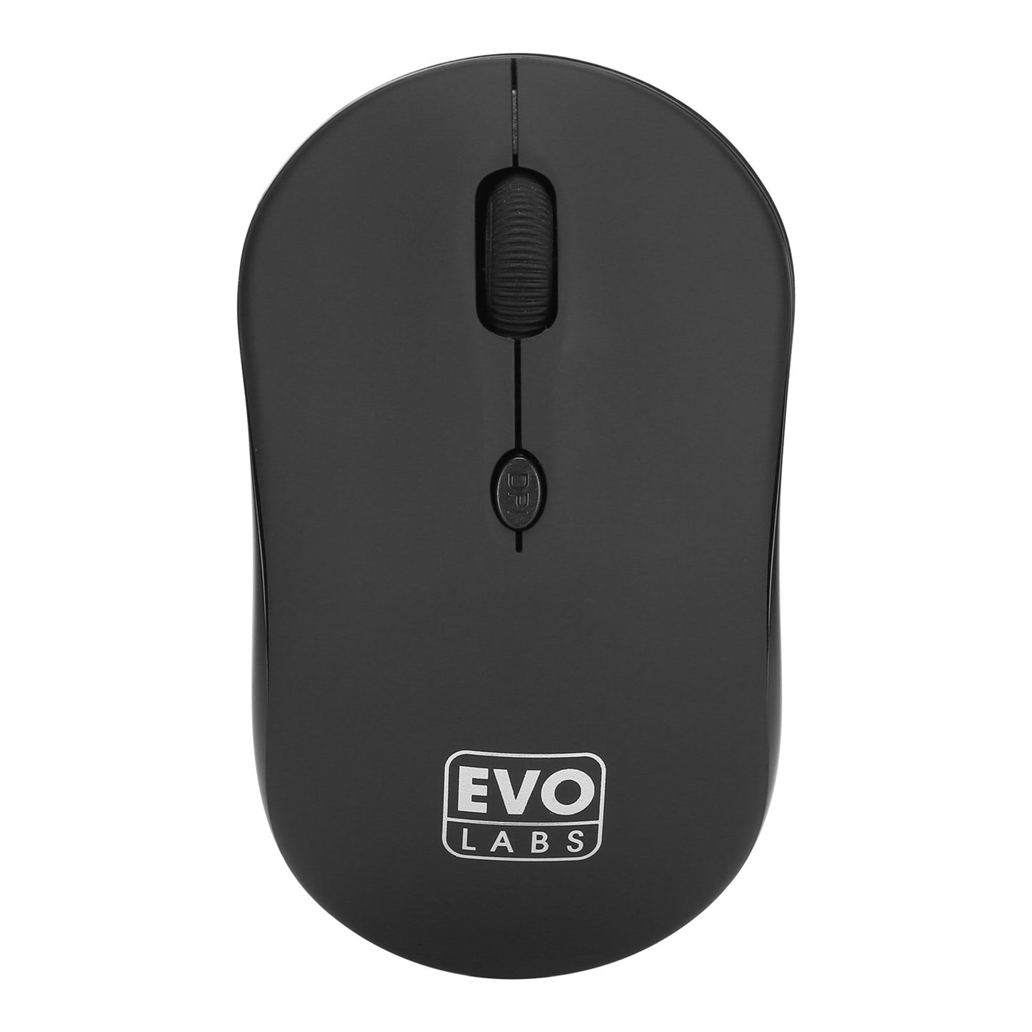 Evo Labs BTM-001 Bluetooth Full Size Mouse, 800DPI Optical Tracking, Matte Black