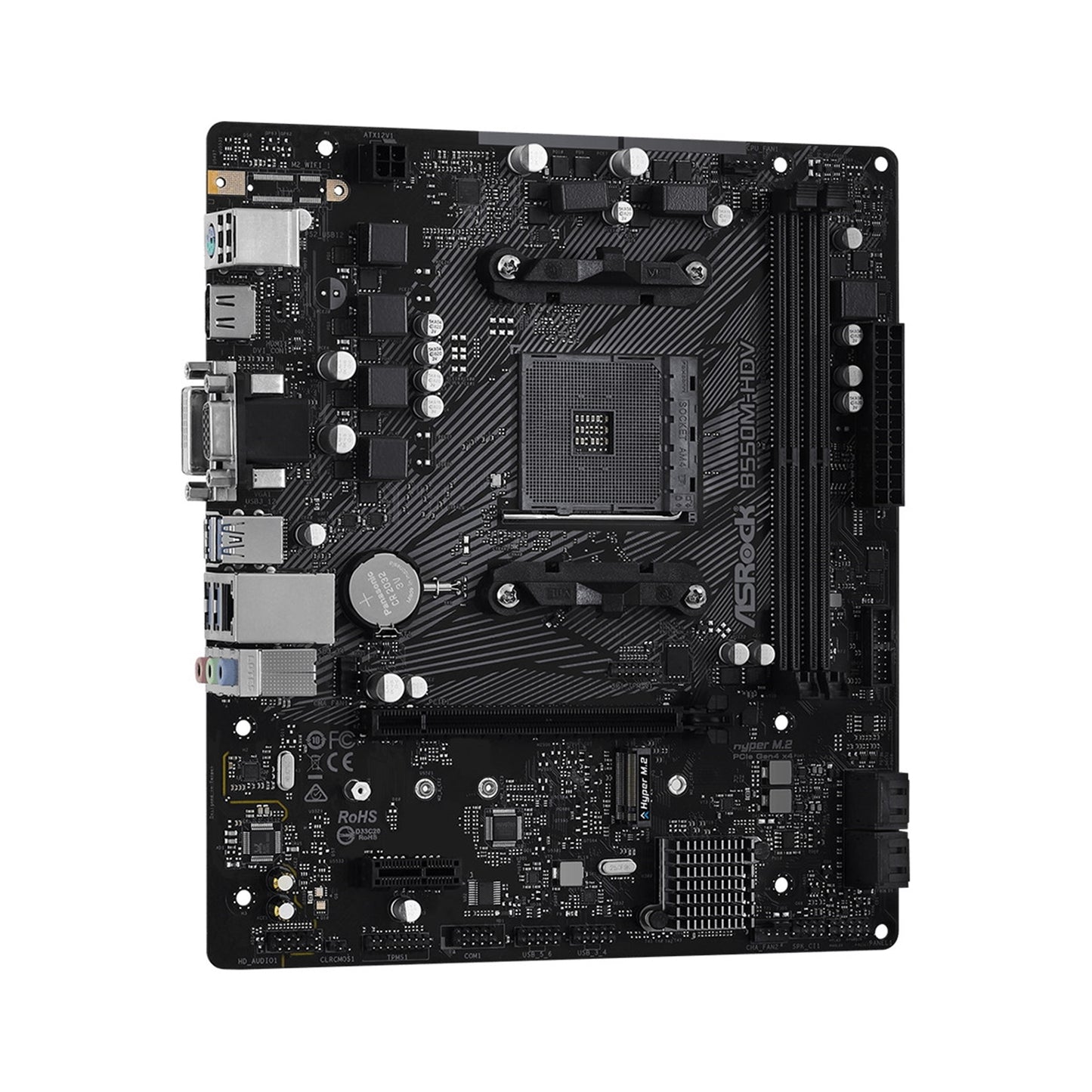 ASRock B550M-HDV AMD AM4 Socket Motherboard, Micro-ATX DDR4 M2 LAN HDMI