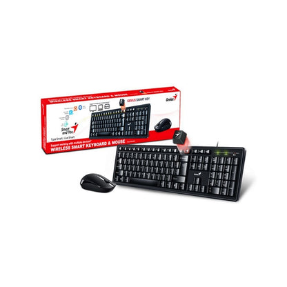 Genius KM-8200 Wireless Smart Full Size Keyboard & Optical Mouse Combo Set
