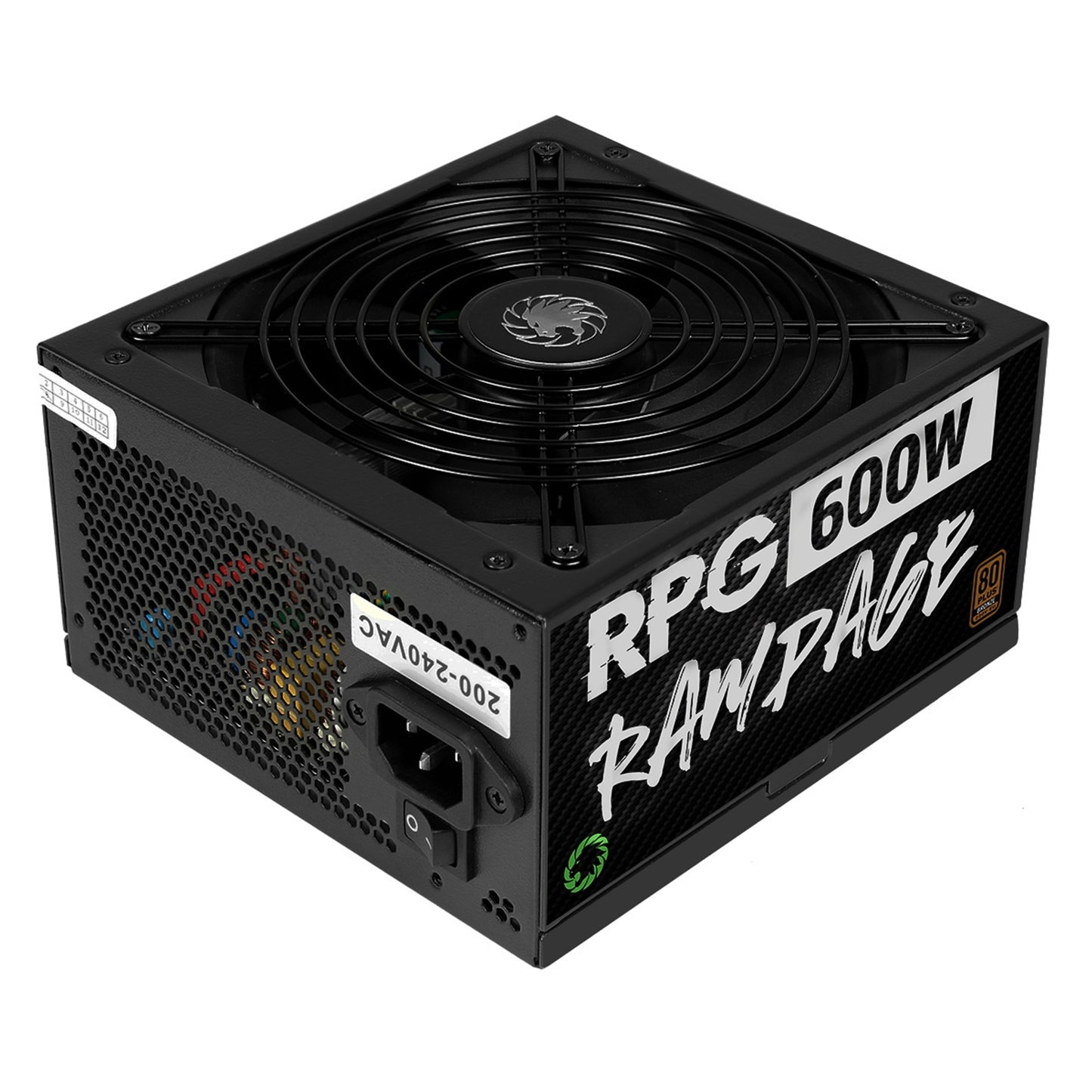 GAMEMAX RPG Rampage 600W PSU, 140mm Ultra Silent Fan, 80+ Bronze, Non Modular