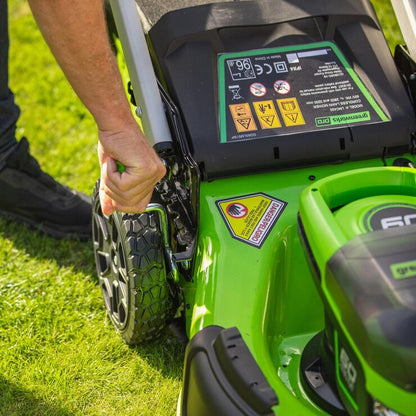 Greenworks 60V 46cm Self-Propelled Cordless Lawnmower with Battery & Charger