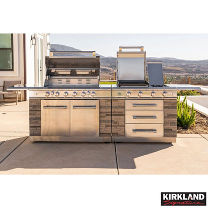 Kirkland Signature 12 Burner Large Island Gas Barbecue Grill + Cover