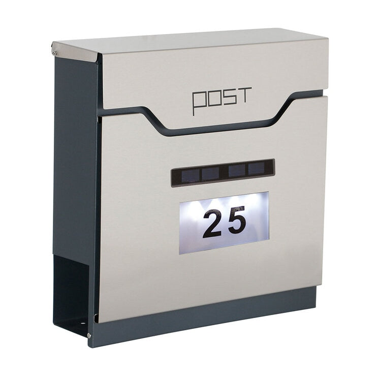 Phoenix Estilo Top Loading Letter Box MB0125KS in Stainless Steel with Key Lock