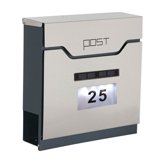 Phoenix Estilo Top Loading Letter Box MB0125KS in Stainless Steel with Key Lock