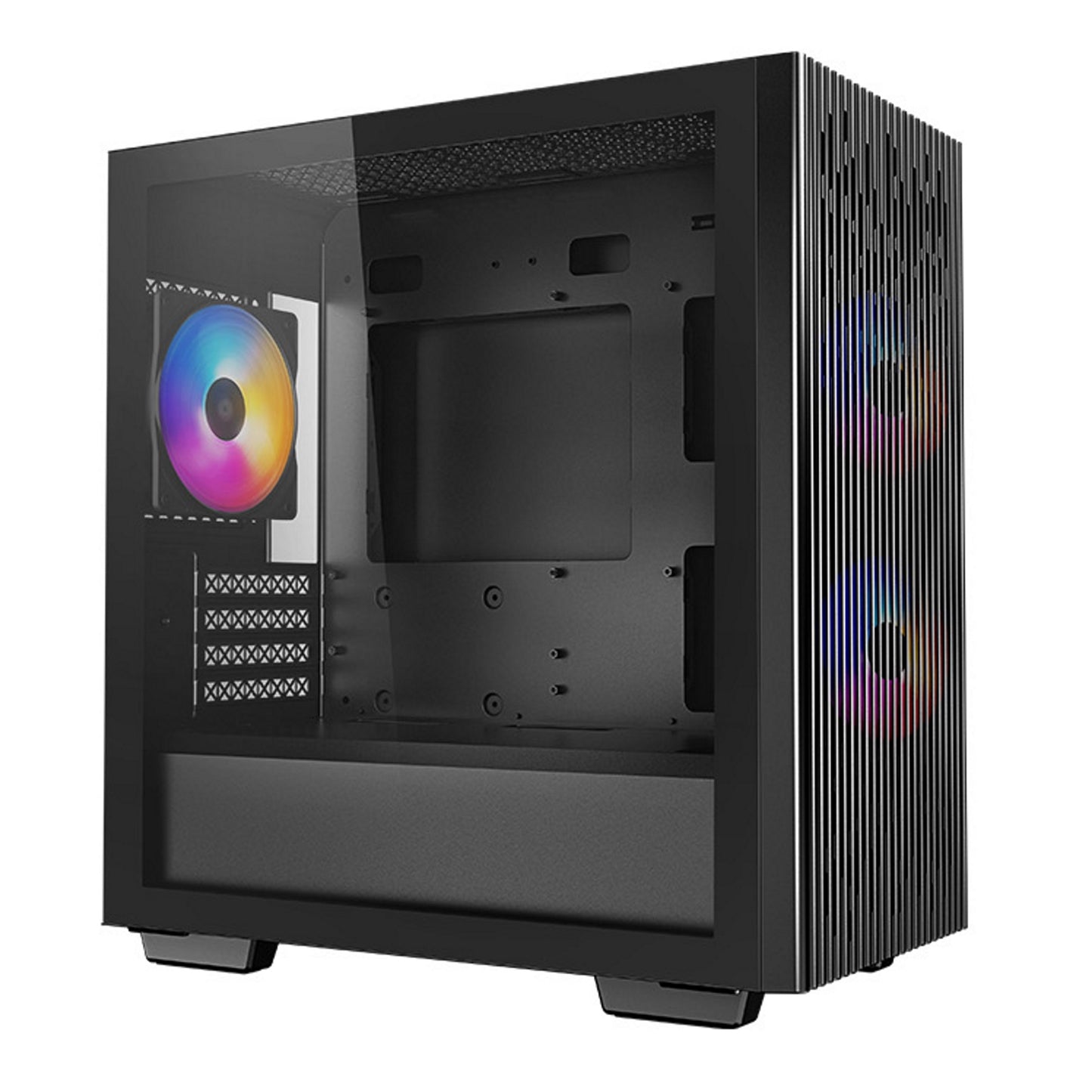 DeepCool MATREXX 40 3FS Gaming PC Case, Black Micro Tower Chassis Color LED Fans