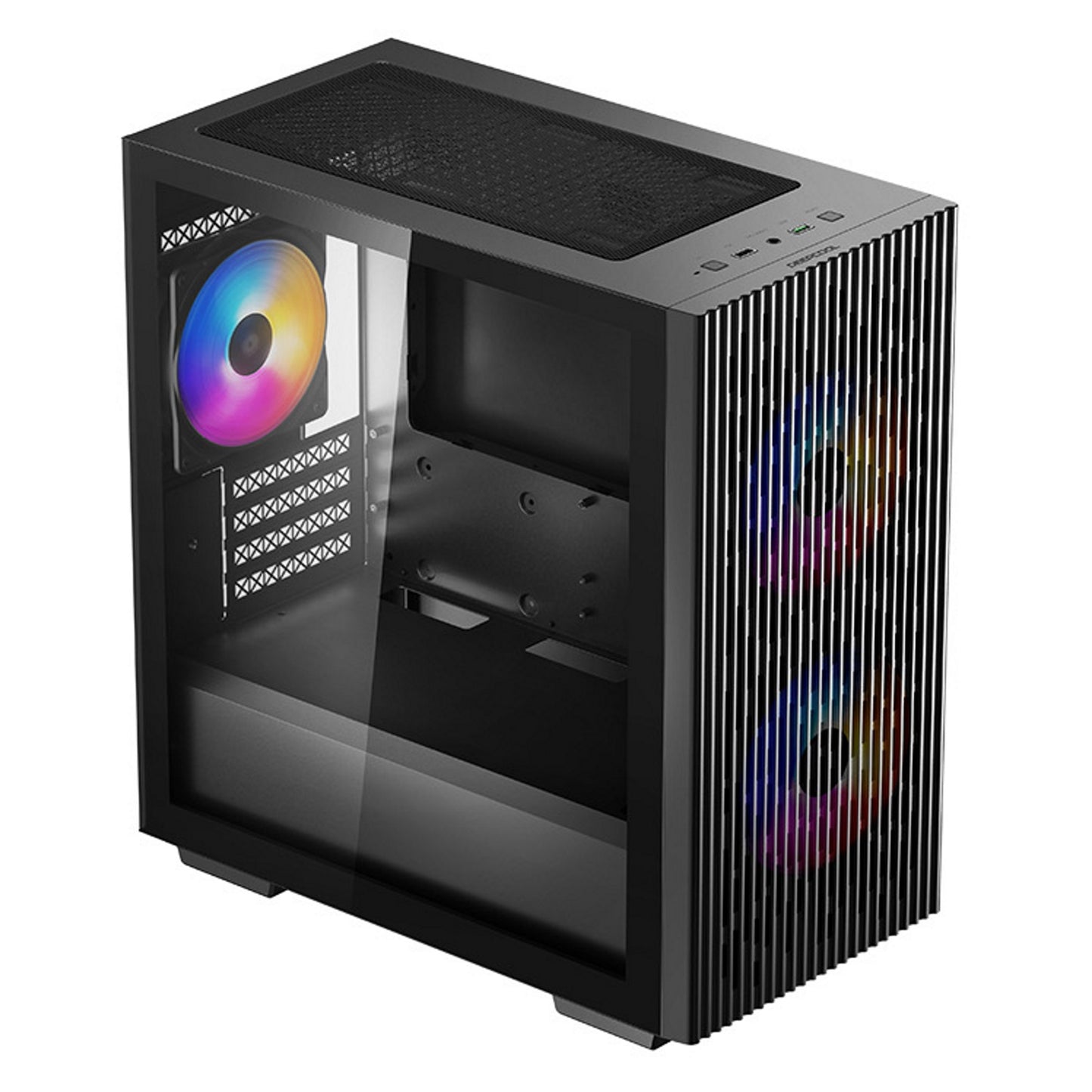 DeepCool MATREXX 40 3FS Gaming PC Case, Black Micro Tower Chassis Color LED Fans