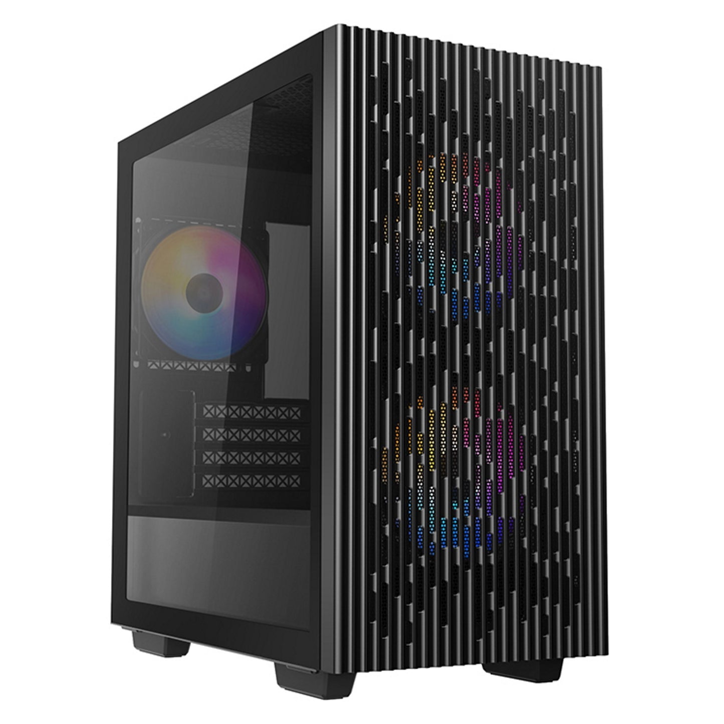 DeepCool MATREXX 40 3FS Gaming PC Case, Black Micro Tower Chassis Color LED Fans