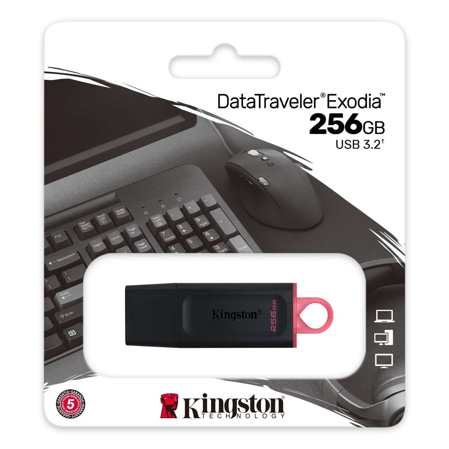 Kingston DataTraveler Exodia 256GB USB 3.2 Black/Pink USB Flash Drive