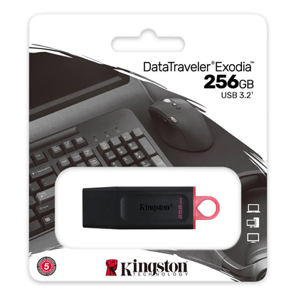 Kingston DataTraveler Exodia 256GB USB 3.2 Black/Pink USB Flash Drive