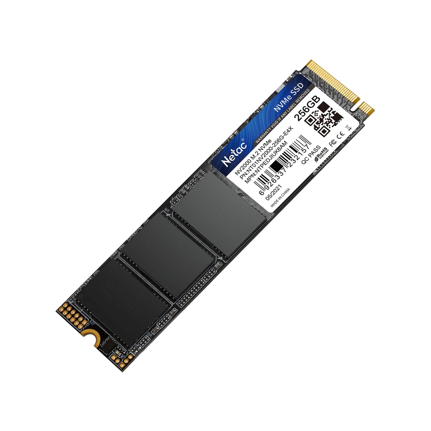 NETAC NV2000 (NT01NV2000-256-E4X) 256GB NVMe SSD, M.2, PCIe Gen3, 2280 SSD