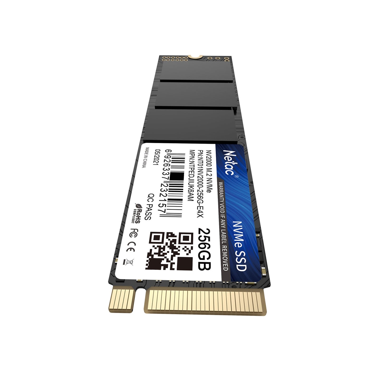 NETAC NV2000 (NT01NV2000-256-E4X) 256GB NVMe SSD, M.2, PCIe Gen3, 2280 SSD