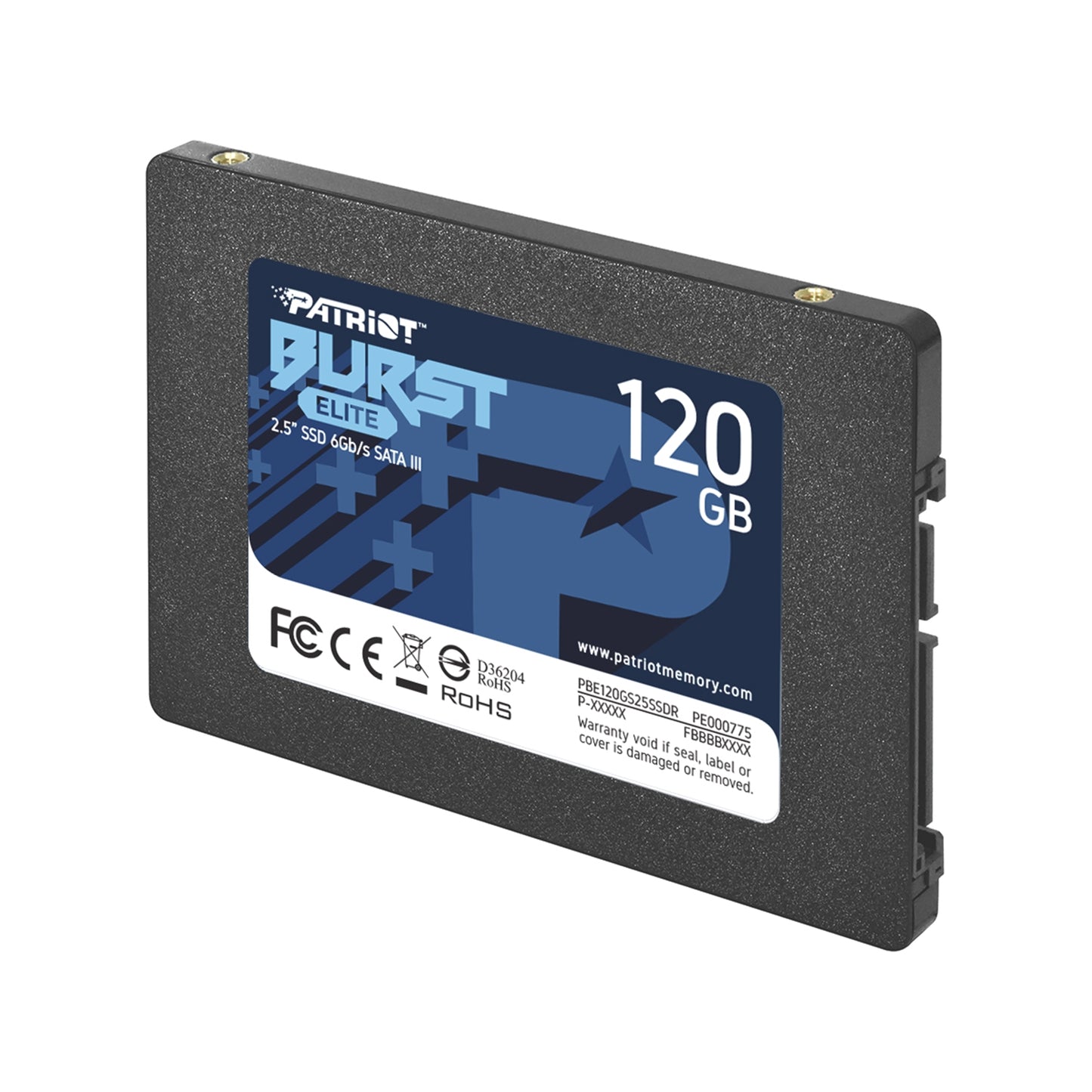 Patriot Elite (PBE120GS25SSDR) 120GB 2.5 Inch SSD, Read 450 MB/s Write 320MB/s