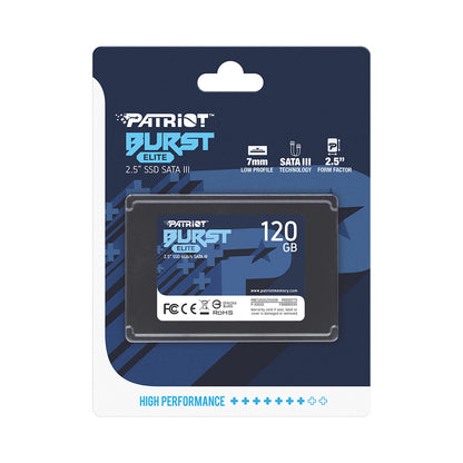 Patriot Elite (PBE120GS25SSDR) 120GB 2.5 Inch SSD, Read 450 MB/s Write 320MB/s