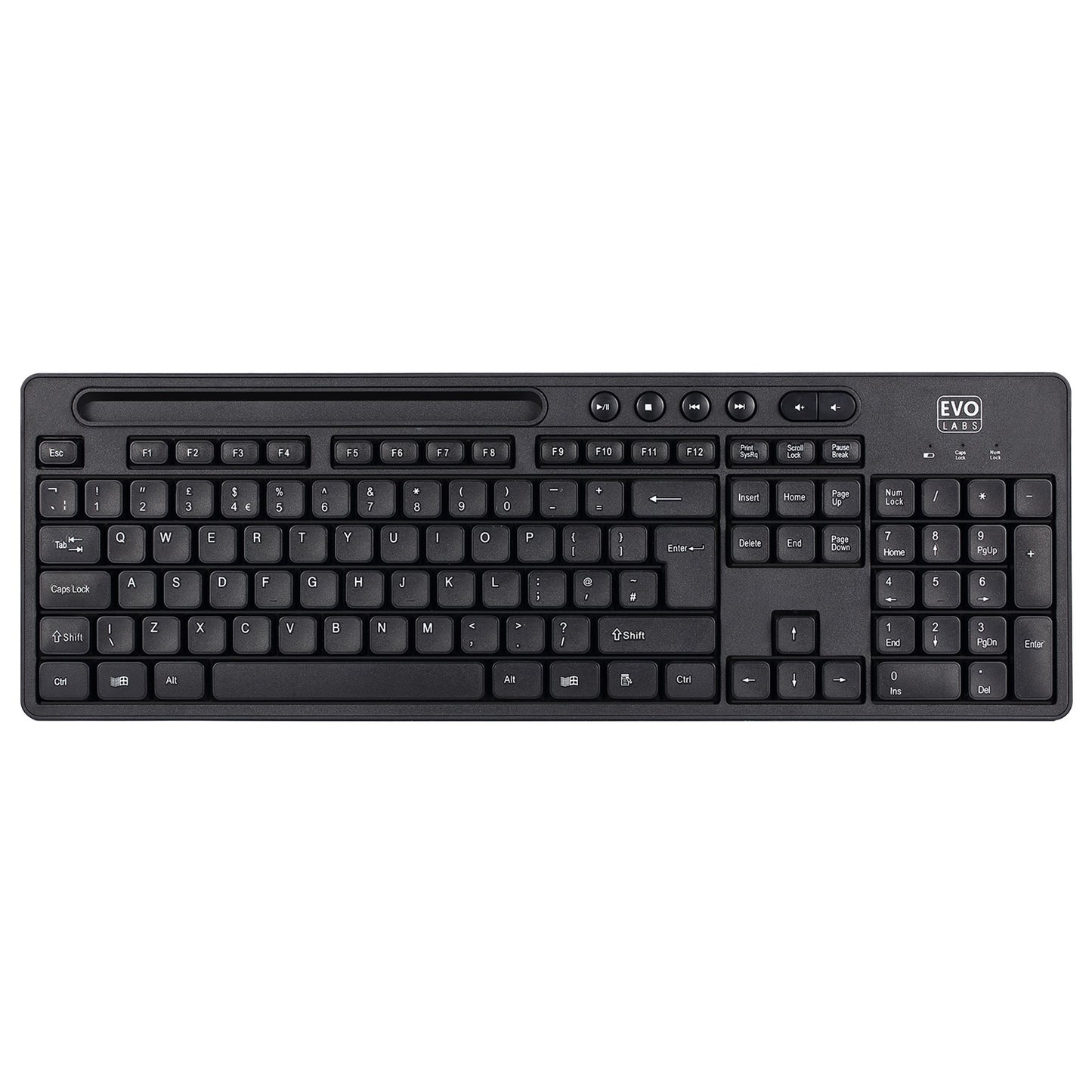 Evo Labs WM-757UK 2.4GHz Wireless Keyboard Full Size and Mouse Combo Set